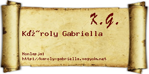 Károly Gabriella névjegykártya