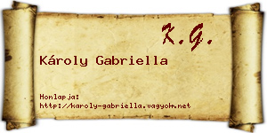 Károly Gabriella névjegykártya
