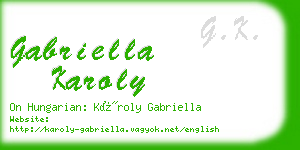 gabriella karoly business card